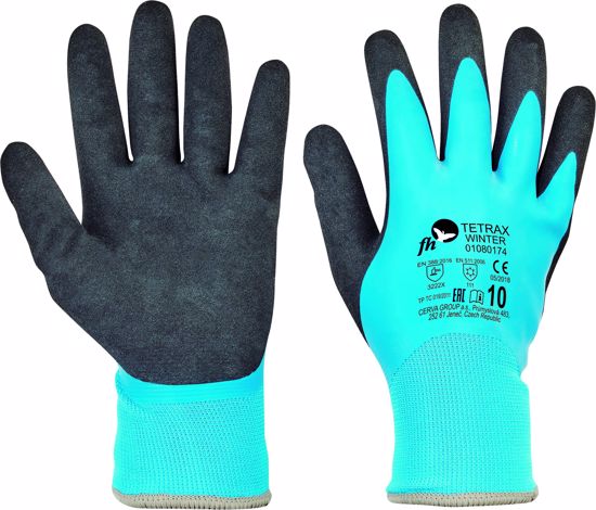 Obrázek z TETRAX WINTER FH rukavice modrá/černá  